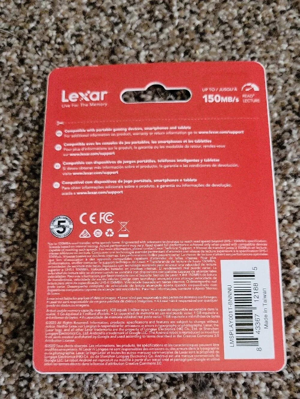 Lexar 1TB PLAY microSDXC Memory Card